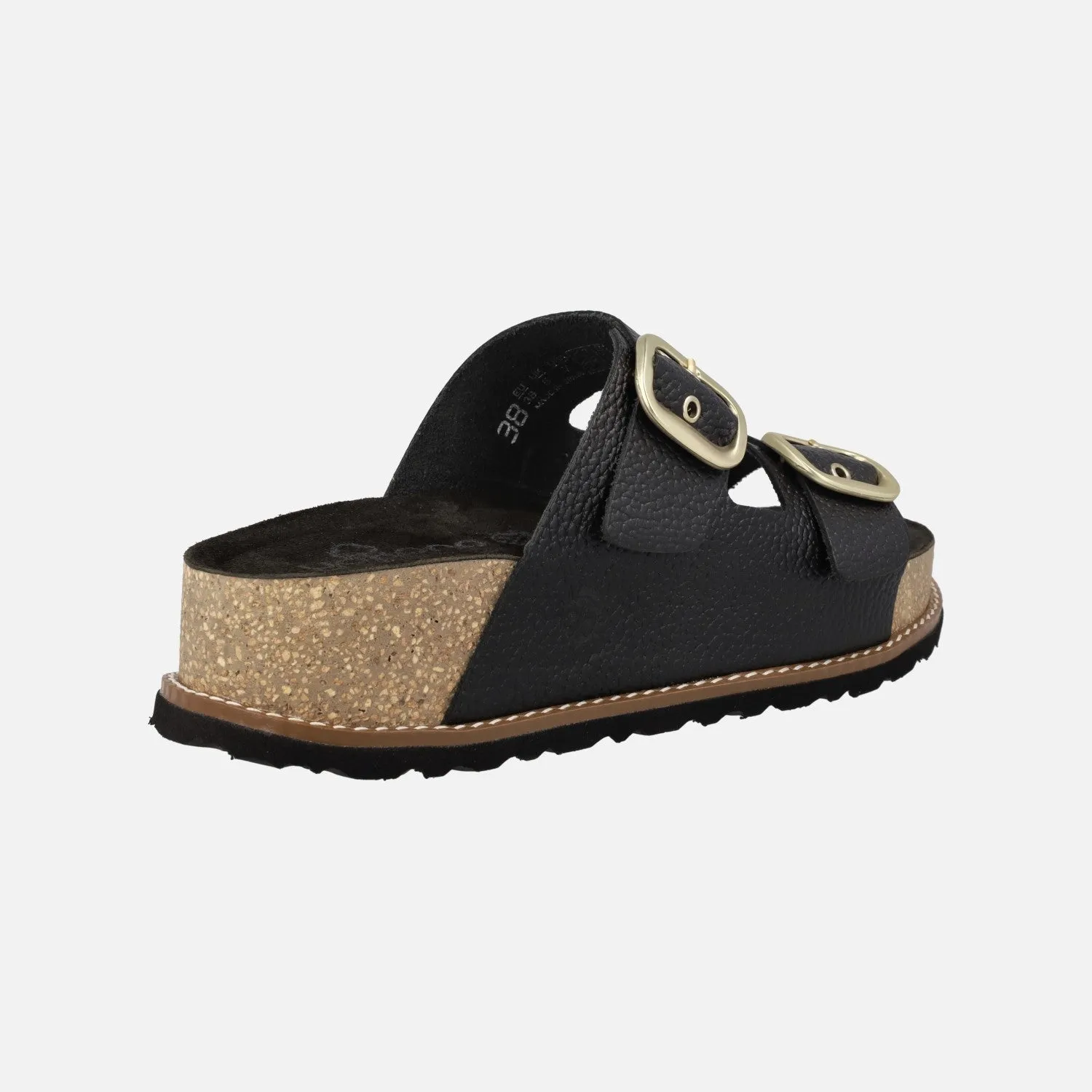 Sandalias de piel con plataforma y dos hebillas OCA 13