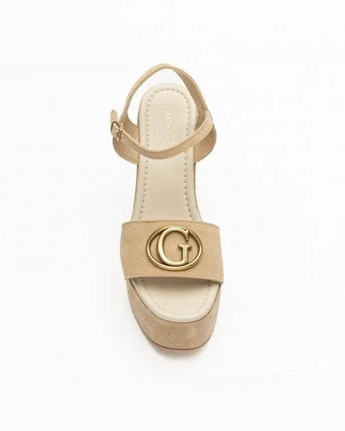 Sandalias de plataforma Guess FLJCLOSUE04 Beige