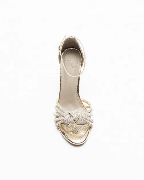 SANDALIAS DE TACóN ALTO GLOSS 211123 DORADO