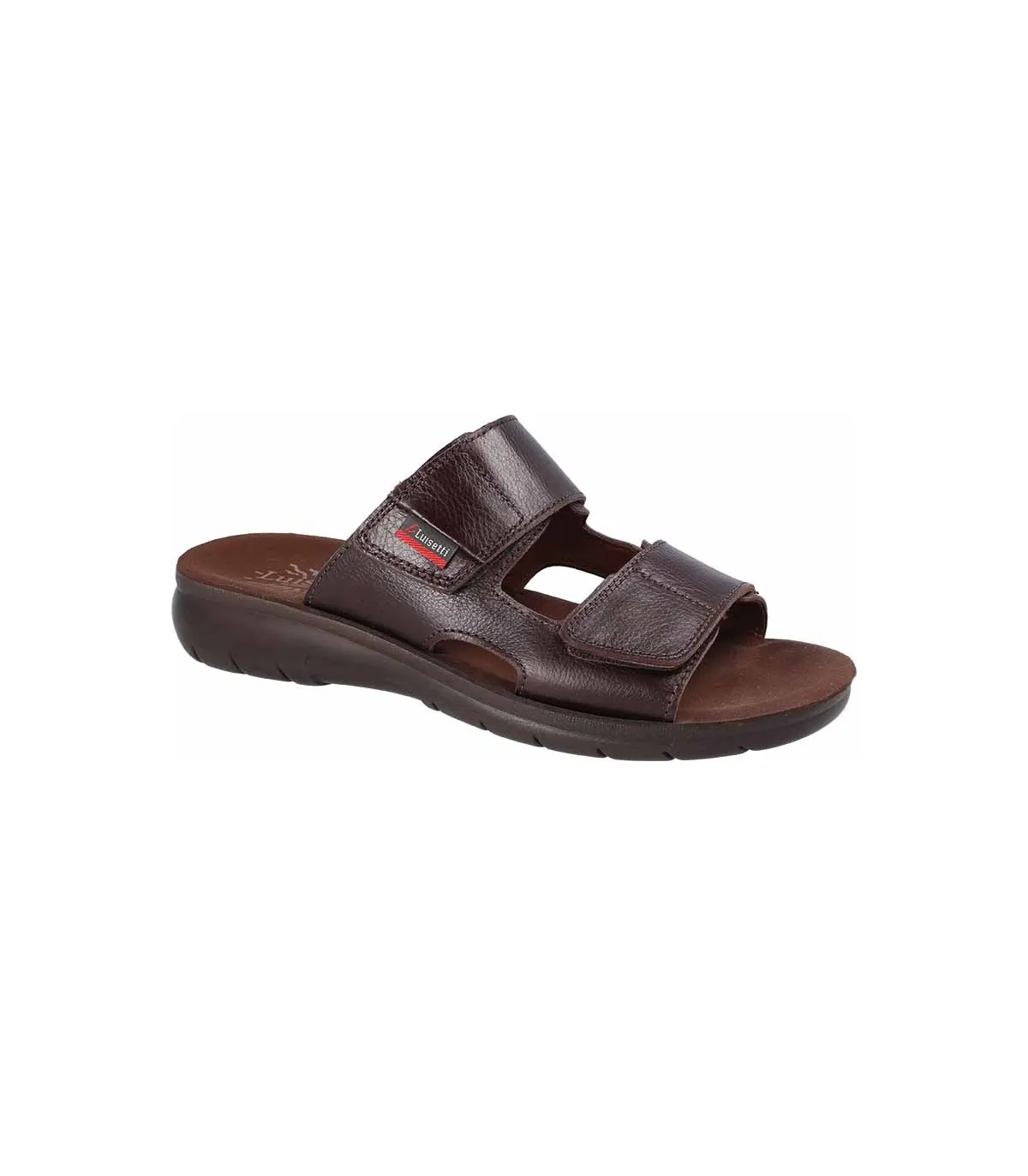 Sandalias de velcro en color café