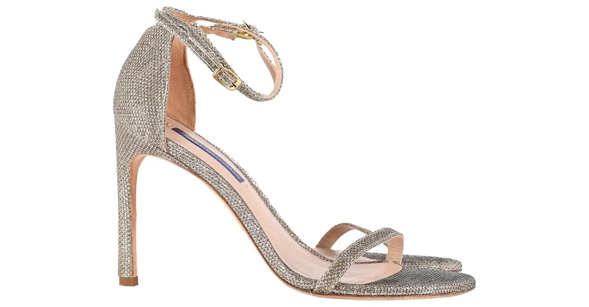 Sandalias Nudistas Stuart Weitzman en Sintético Dorado 