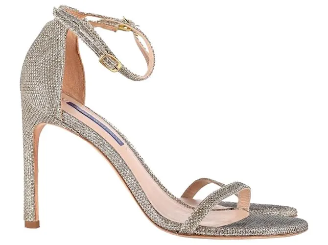 Sandalias Nudistas Stuart Weitzman en Sintético Dorado 