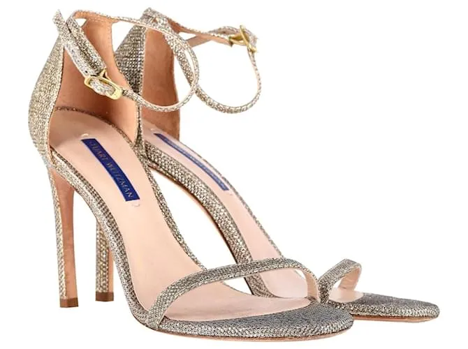 Sandalias Nudistas Stuart Weitzman en Sintético Dorado 