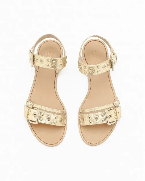 Sandalias planas PROF 183011 Dorado