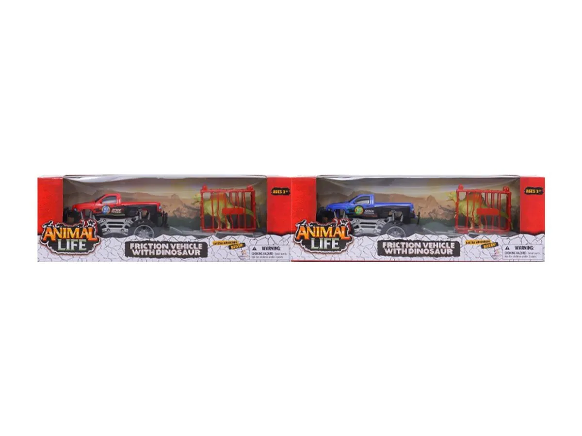 Set de Auto con Trailer y Dinosaurio