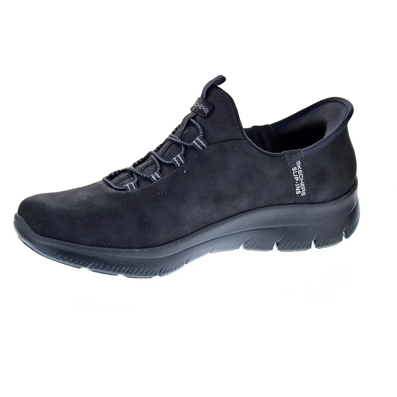 SKECHERS ZAPATILLAS MUJER SUMMITS SLIPINS NEGRO
