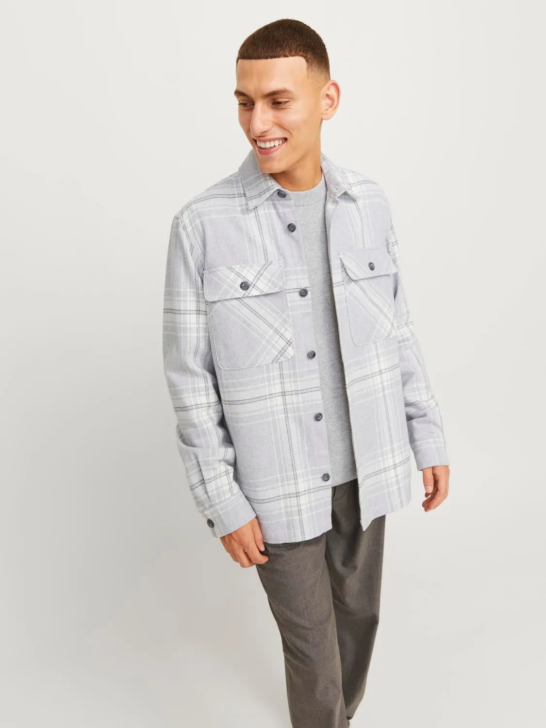 Sobrecamisa Corte comfort | Gris intermedio | Jack & Jones®