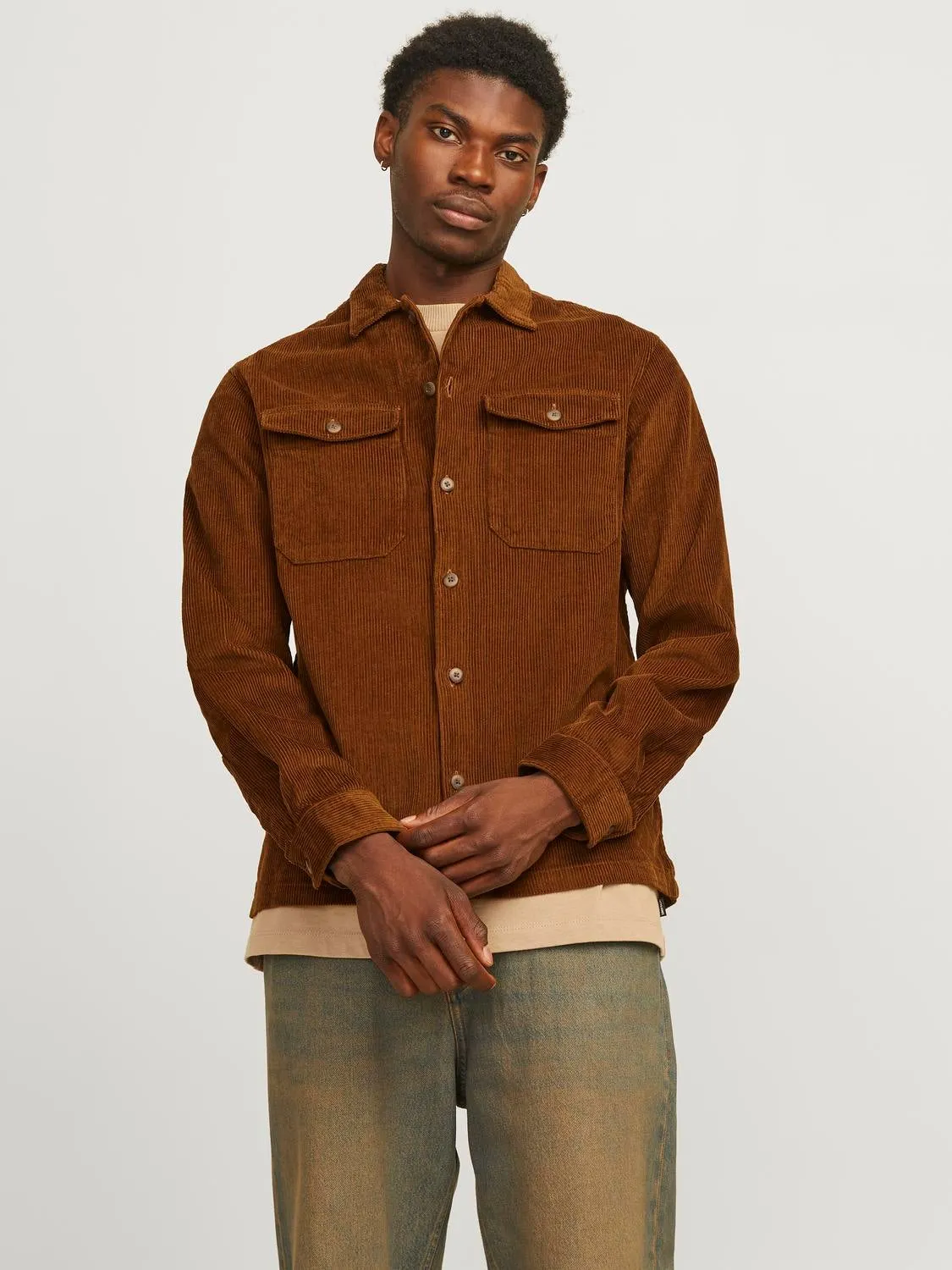 Sobrecamisa Corte comfort | Marrón oscuro | Jack & Jones®