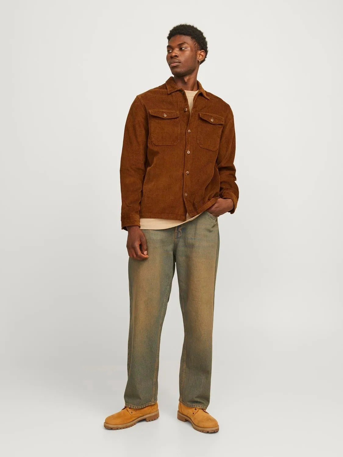 Sobrecamisa Corte comfort | Marrón oscuro | Jack & Jones®