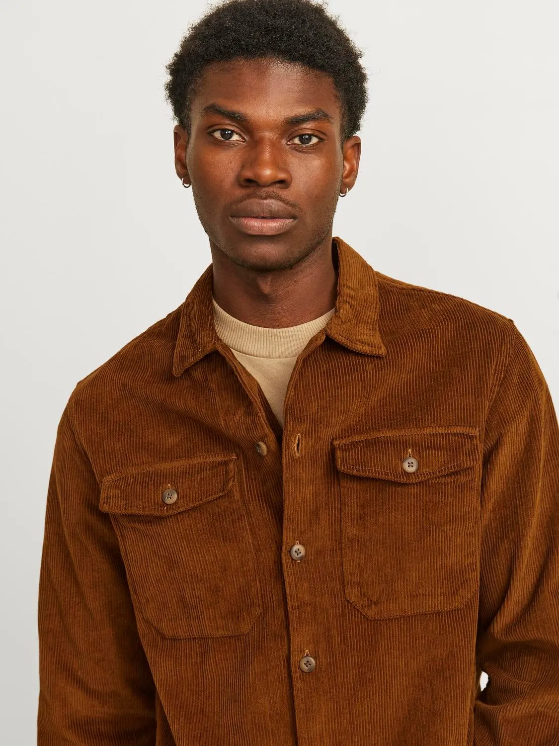 Sobrecamisa Corte comfort | Marrón oscuro | Jack & Jones®