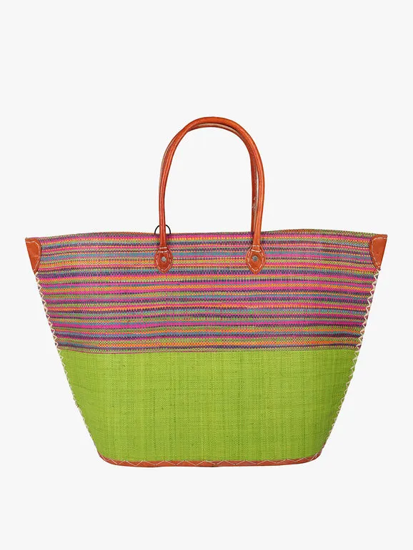 Solada Bolso de playa de paja de colores
