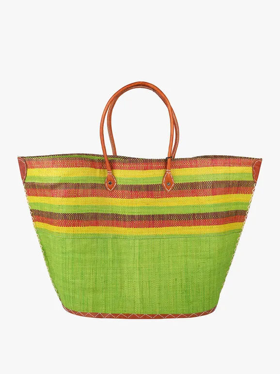 Solada Bolso de playa de paja de colores