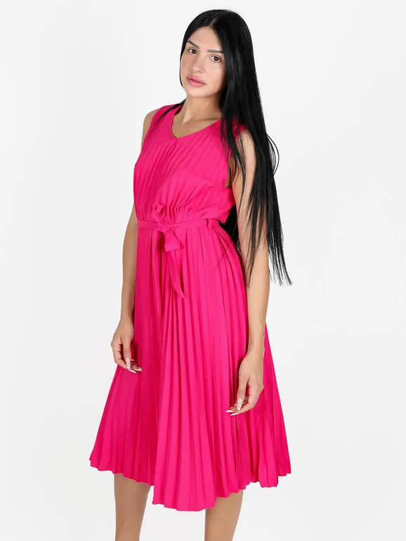 Solada Vestido plisado sin mangas para mujer.
