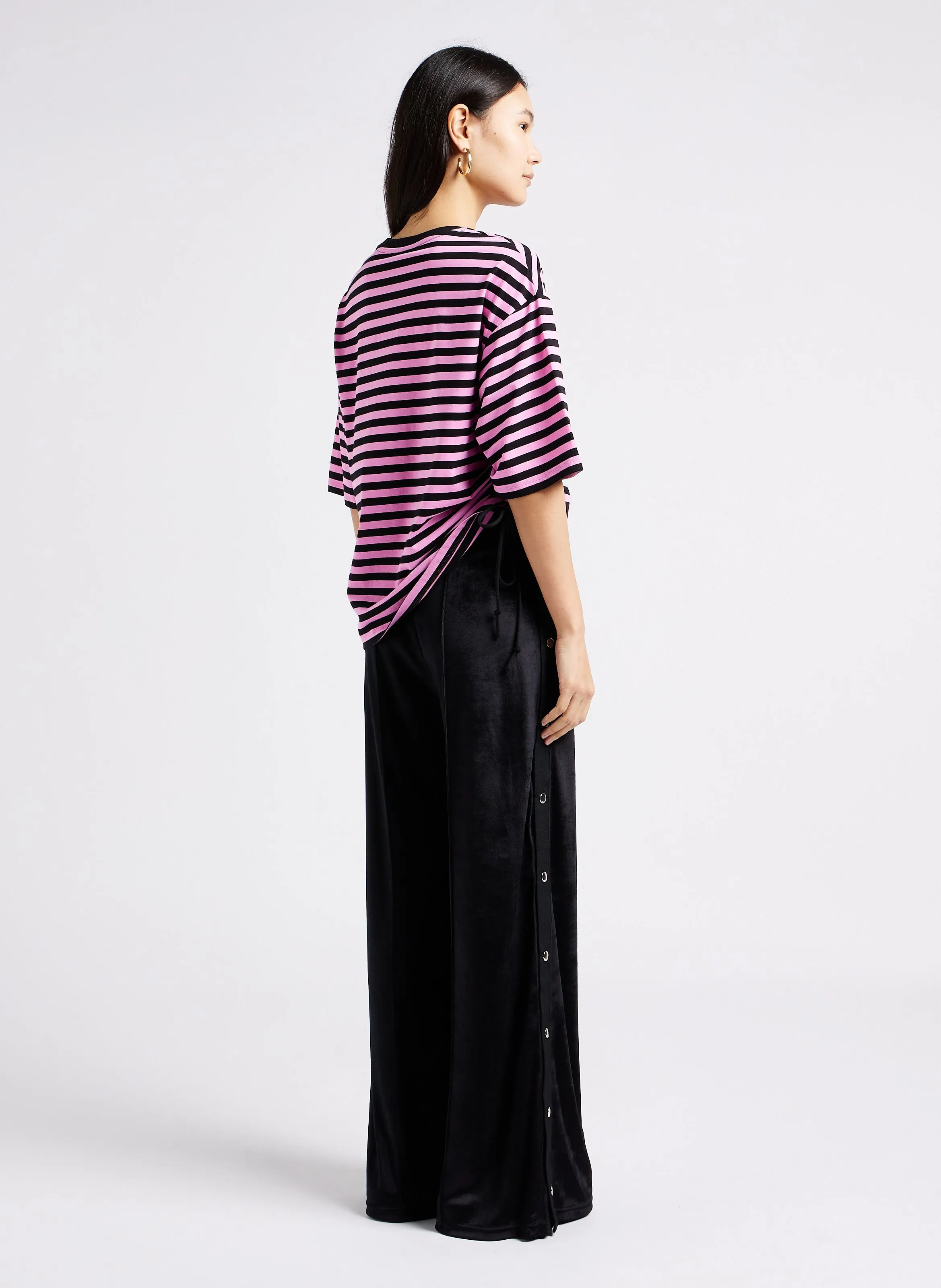 SONIA RYKIEL Pantalón ancho de tiro alto en negro