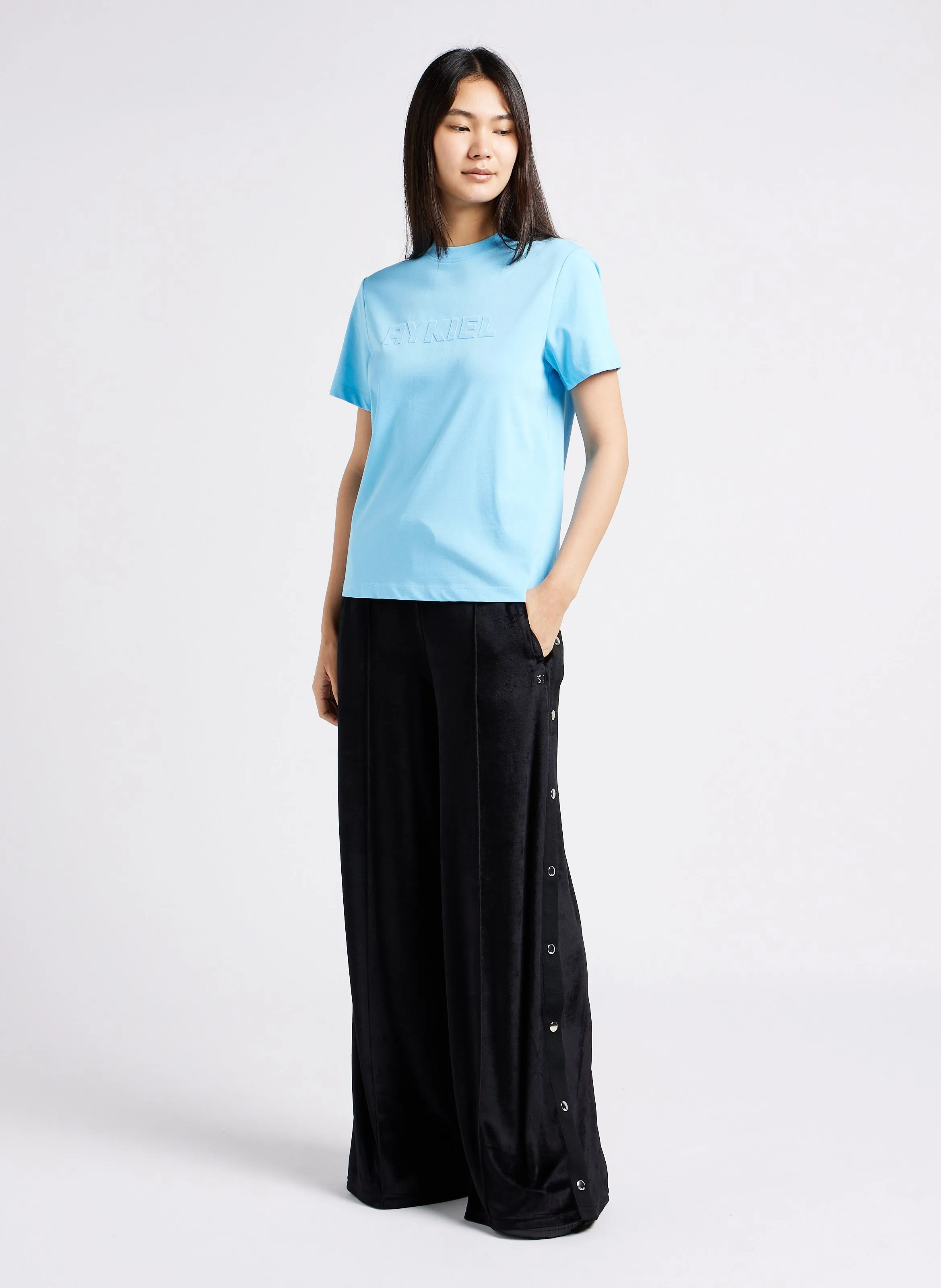 SONIA RYKIEL Pantalón ancho de tiro alto en negro