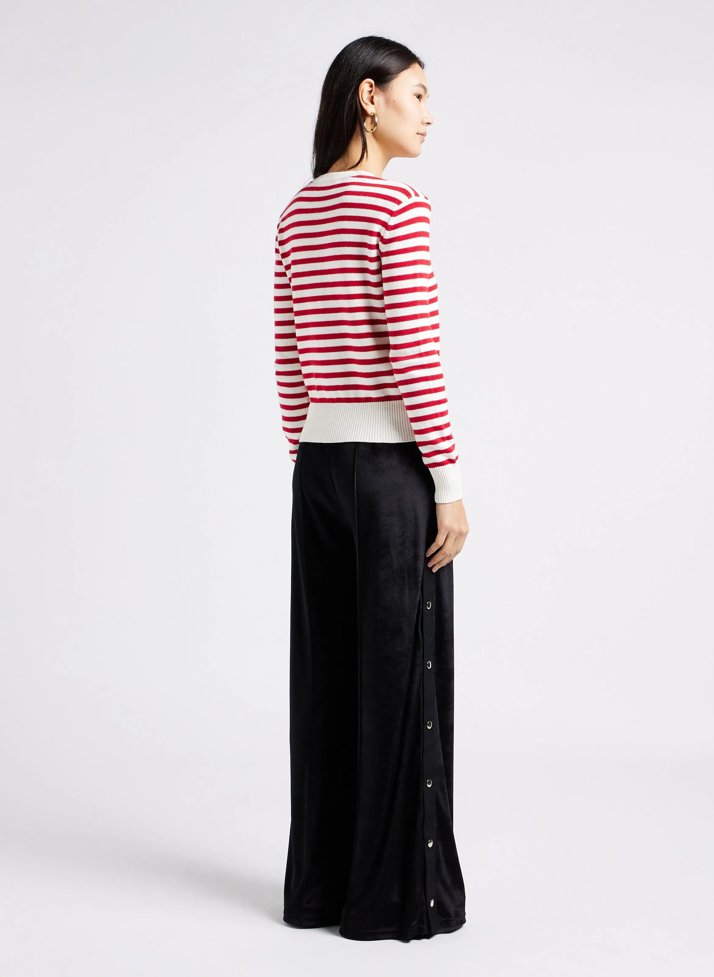 SONIA RYKIEL Pantalón ancho de tiro alto en negro