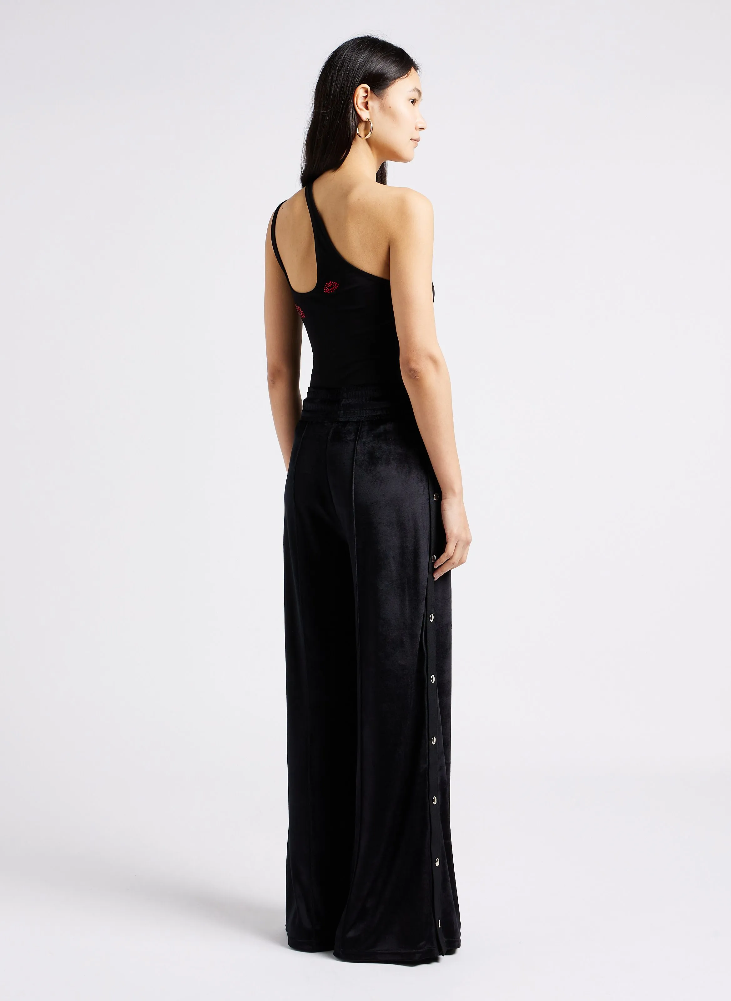 SONIA RYKIEL Pantalón ancho de tiro alto en negro