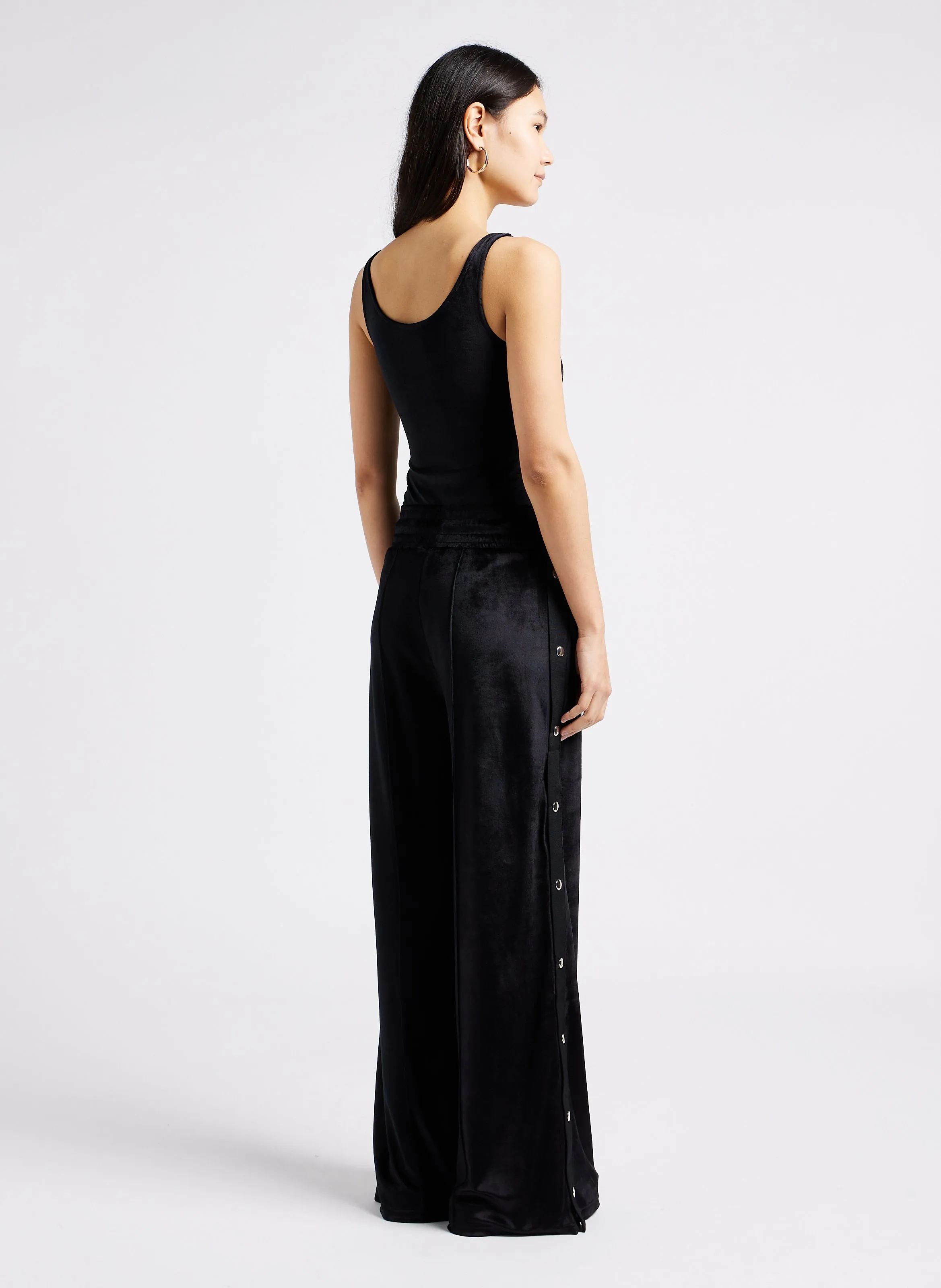 SONIA RYKIEL Pantalón ancho de tiro alto en negro