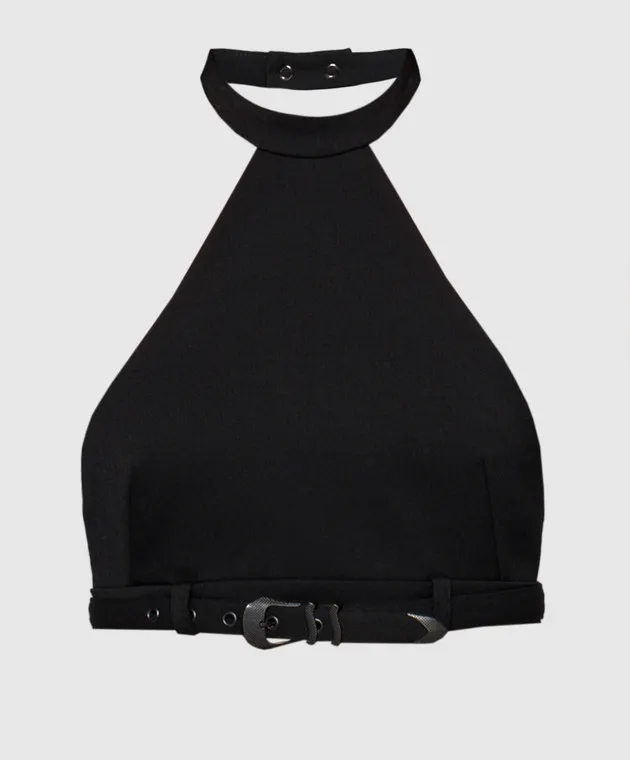 SSHEENA Black top TRILLY with wool