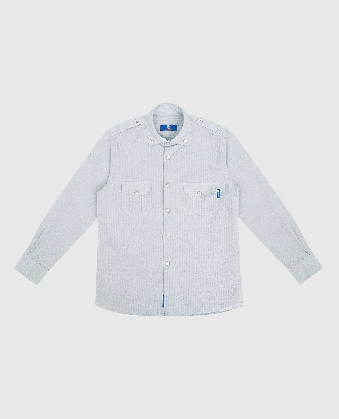 STEFANO RICCI CHILDREN'S GRAY REAPEREFFECT SHIRT