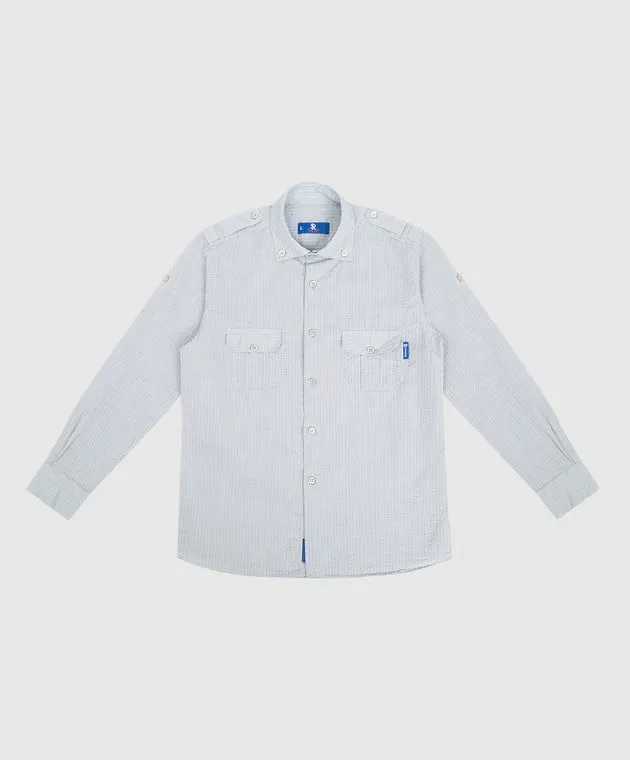 STEFANO RICCI CHILDREN'S GRAY REAPEREFFECT SHIRT