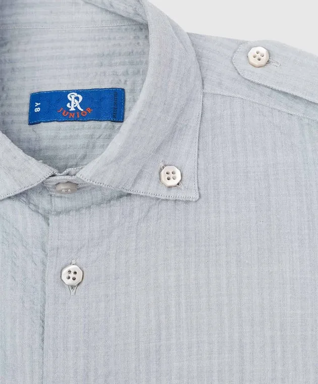 STEFANO RICCI CHILDREN'S GRAY REAPEREFFECT SHIRT