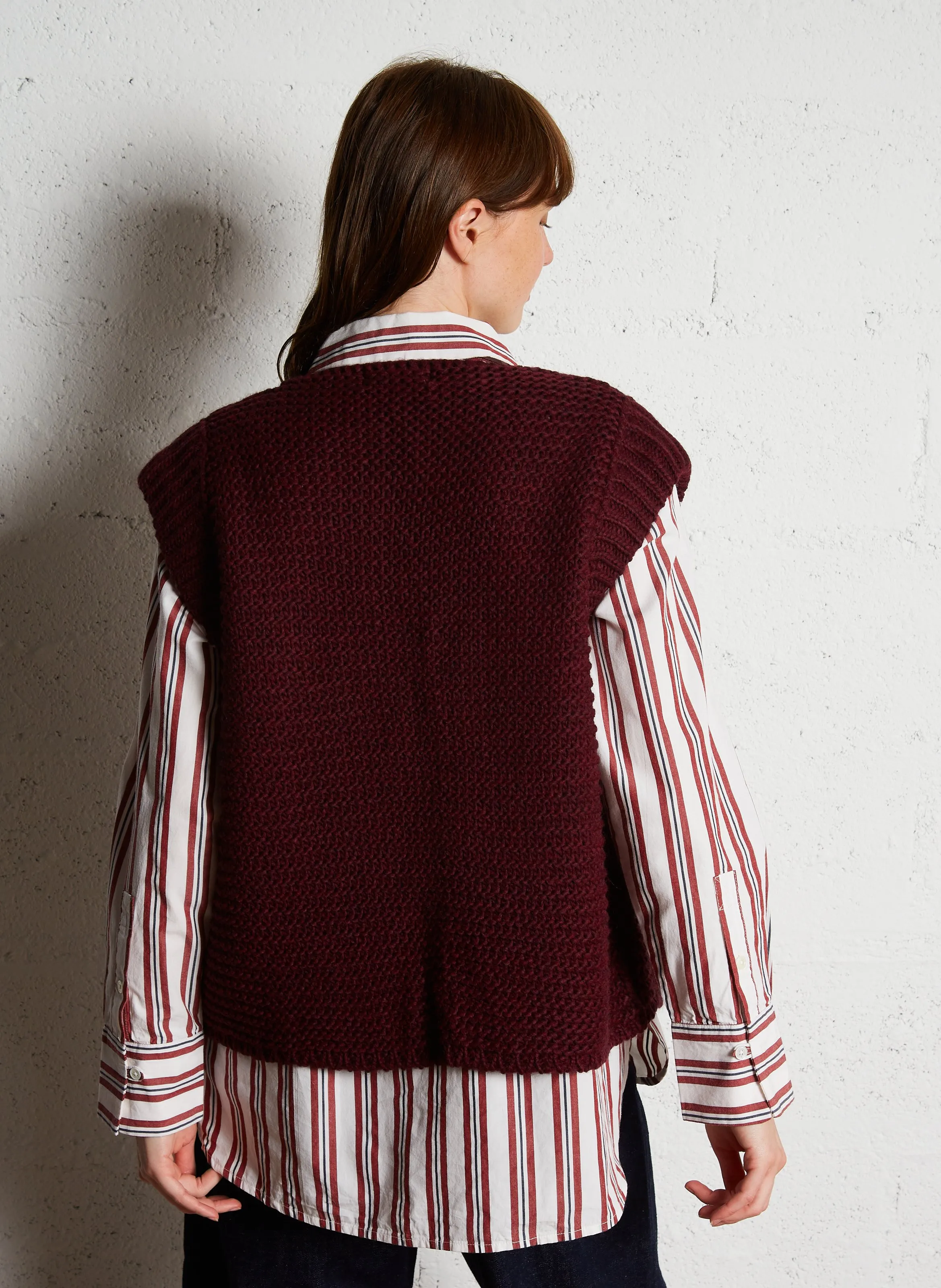 STELLA FOREST SHERINE  CáRDIGAN DE PUNTO CON CUELLO REDONDO EN ROJO