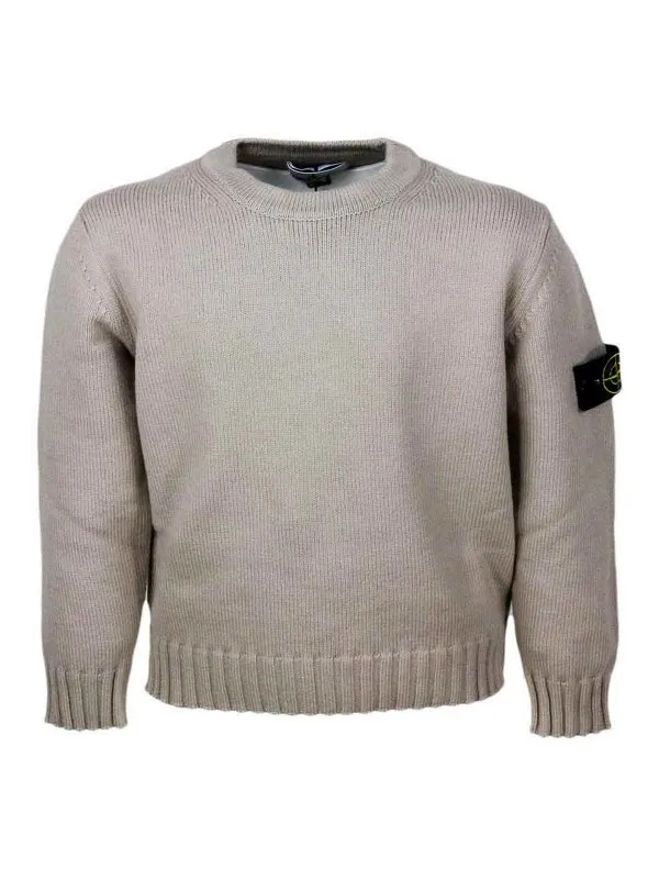 STONE ISLAND SUéTER CUELLO REDONDO  MARRóN