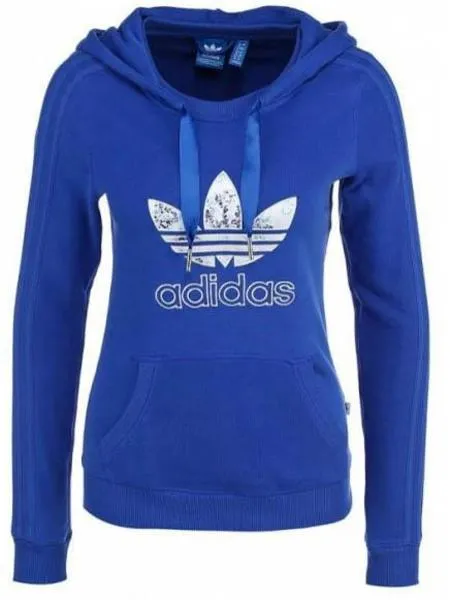 sudadera adidas slim hoodie azul