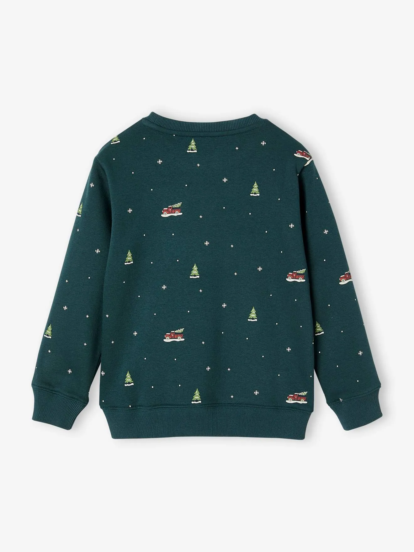 Sudadera con motivos navideños y mensaje de rizo para niño