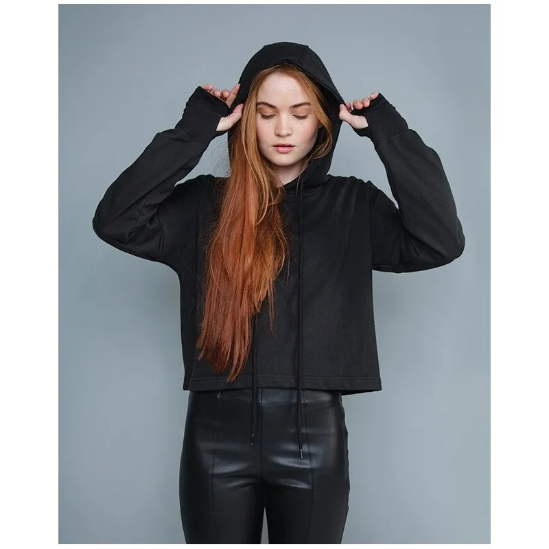Sudadera corta con capucha mujer de Mantis