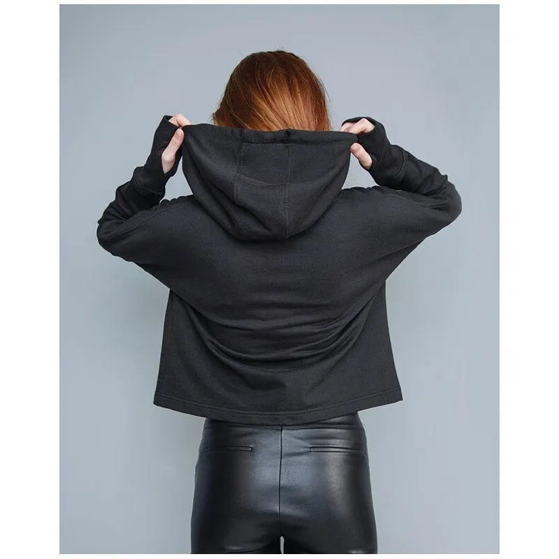 Sudadera corta con capucha mujer de Mantis