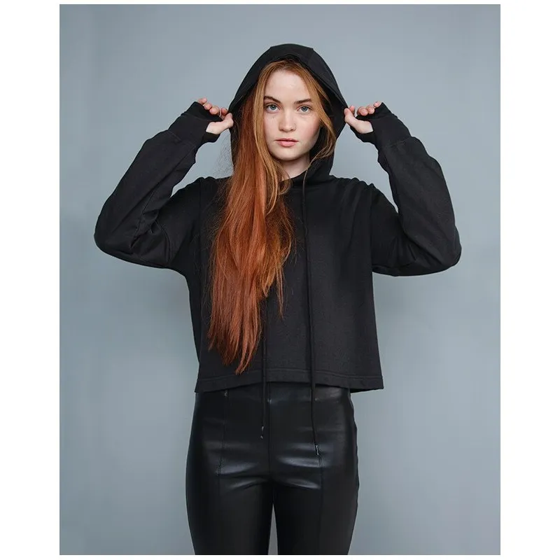 Sudadera corta con capucha mujer de Mantis