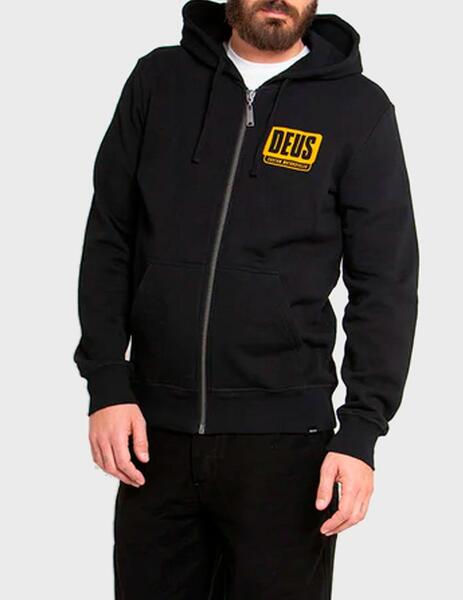 Sudadera Deus Grip Tape Hooide negra para hombre