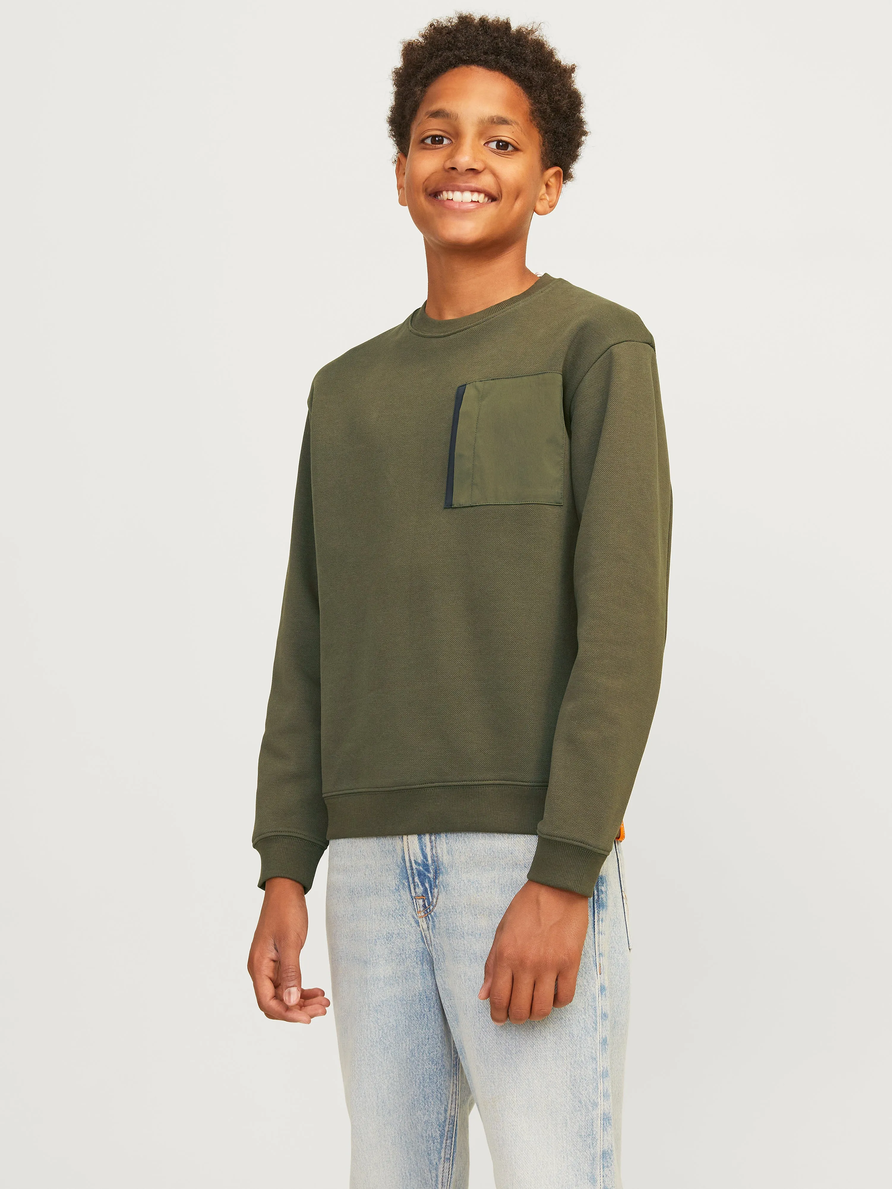 Sudadera Liso Junior | Verde oscuro | Jack & Jones®