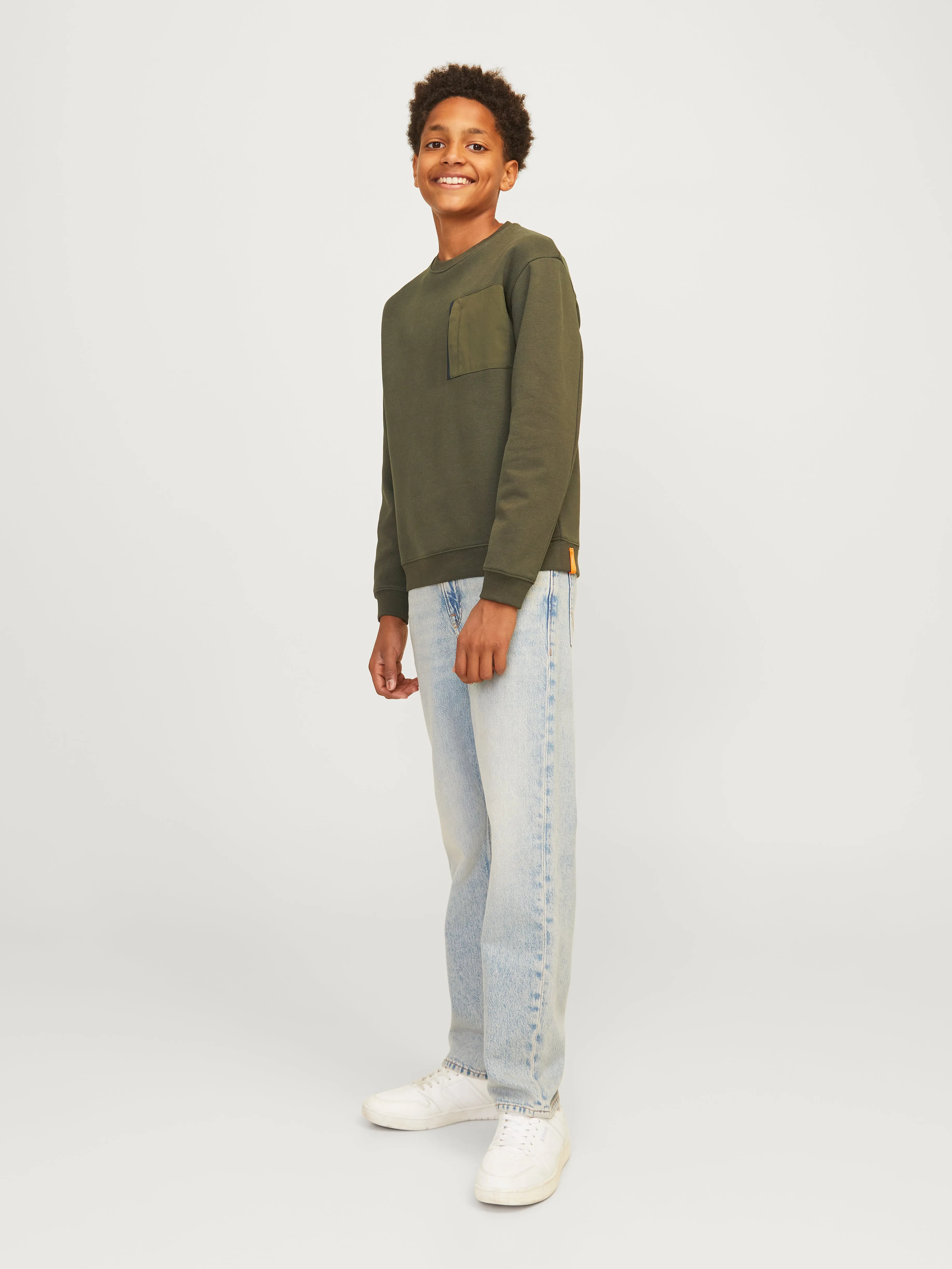 Sudadera Liso Junior | Verde oscuro | Jack & Jones®