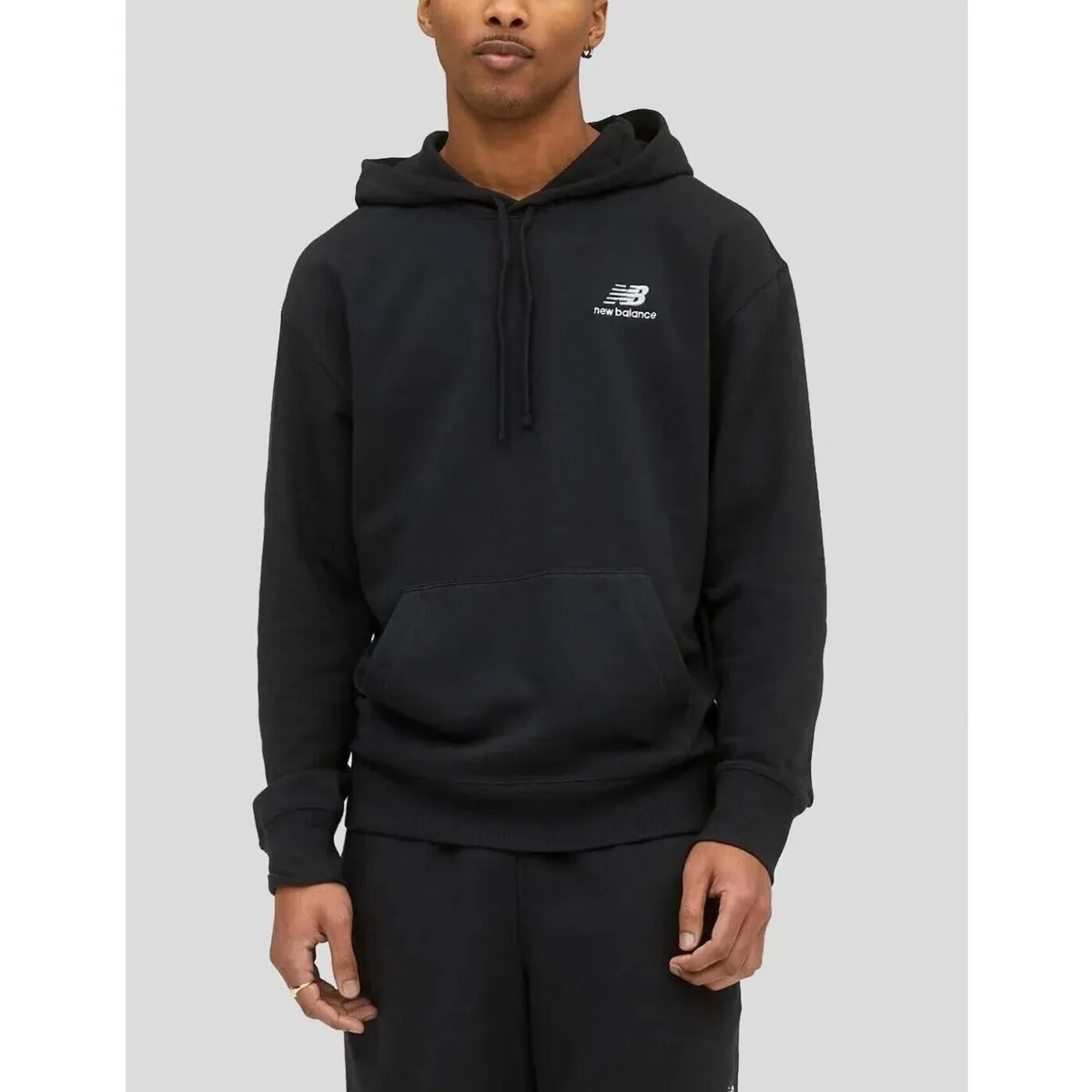 SUDADERA  UNISSENTIALS PULLOVER HOODIE  BLACK