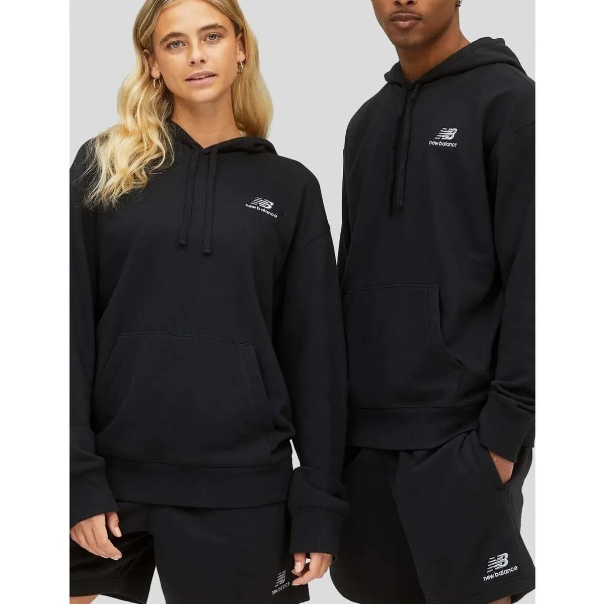 SUDADERA  UNISSENTIALS PULLOVER HOODIE  BLACK