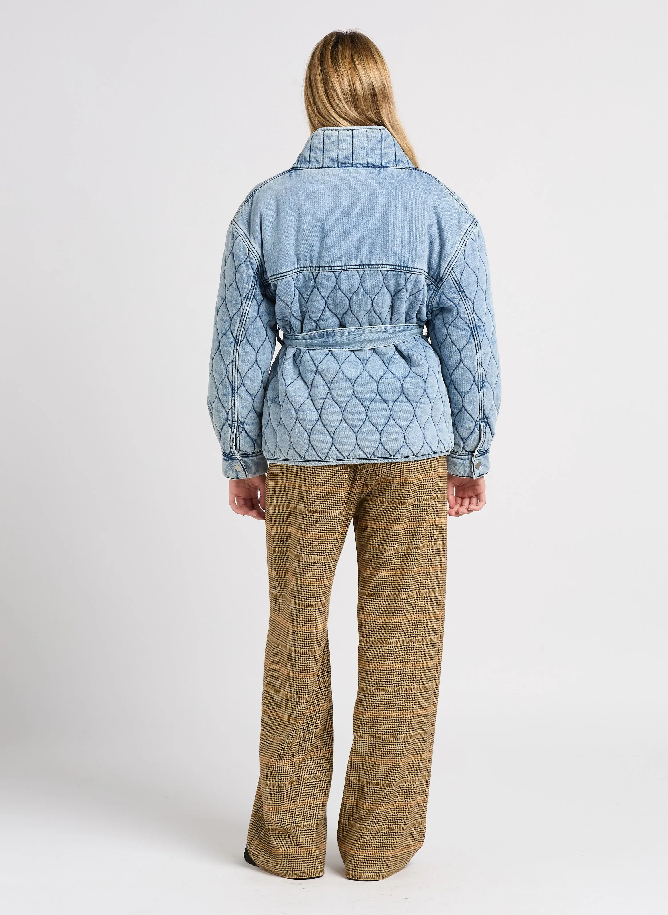 SUNCOO JOHN  PANTALóN ANCHO ESTAMPADO EN MARRON