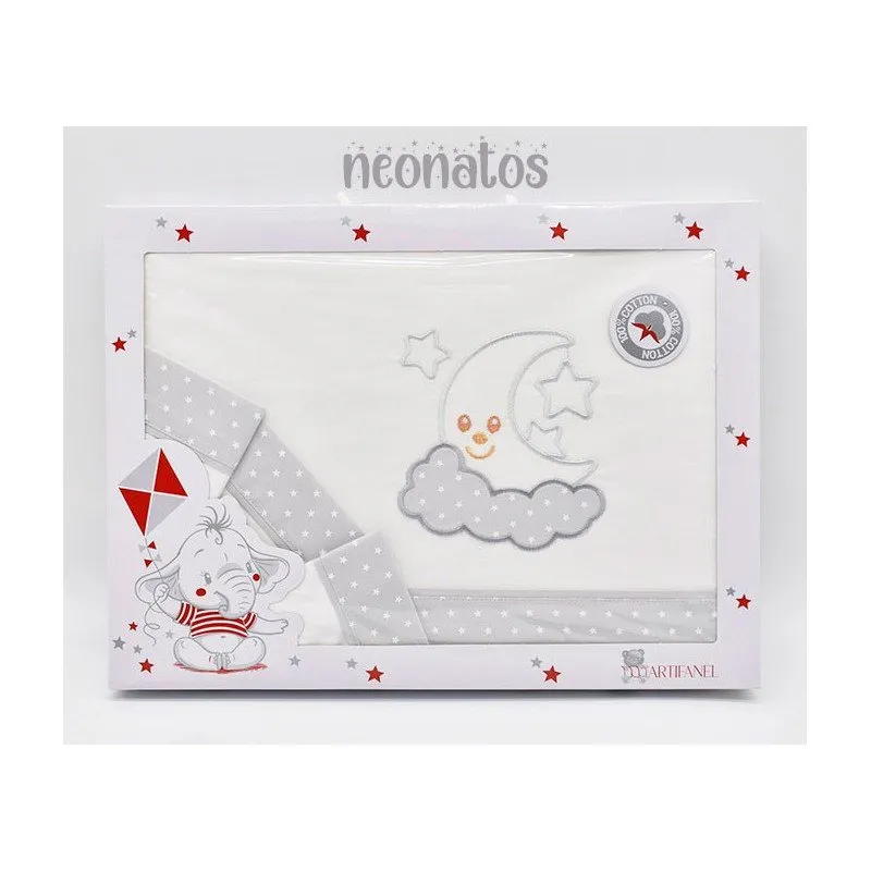 Sábanas cuna bebé Sonrisa Luna