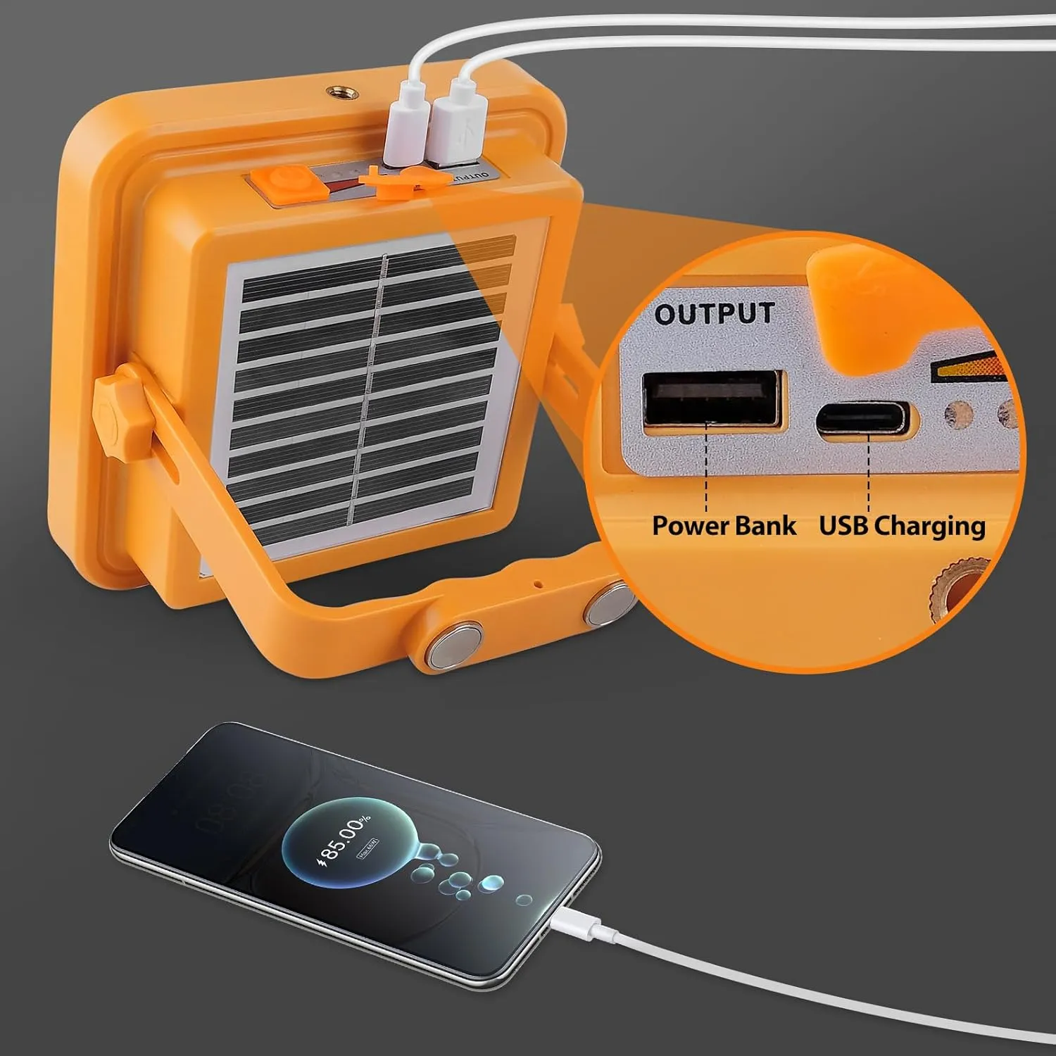 TSUN 2 PACKS SOLAR FOCO LED RECARGABLE 60W 5 MODOS FOCO LED BATERIA 160 LED FOCO DE TRABAJO LED LáMPARA DE CAMPING PORTáTIL CON