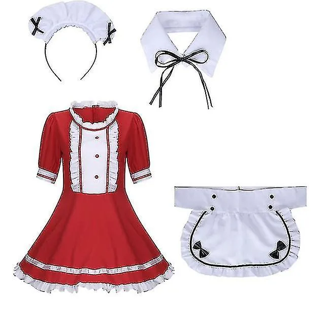 Ta Maid Costumes French Maid Dress Amine Costume Waitress Party Stage Costumes Set_y