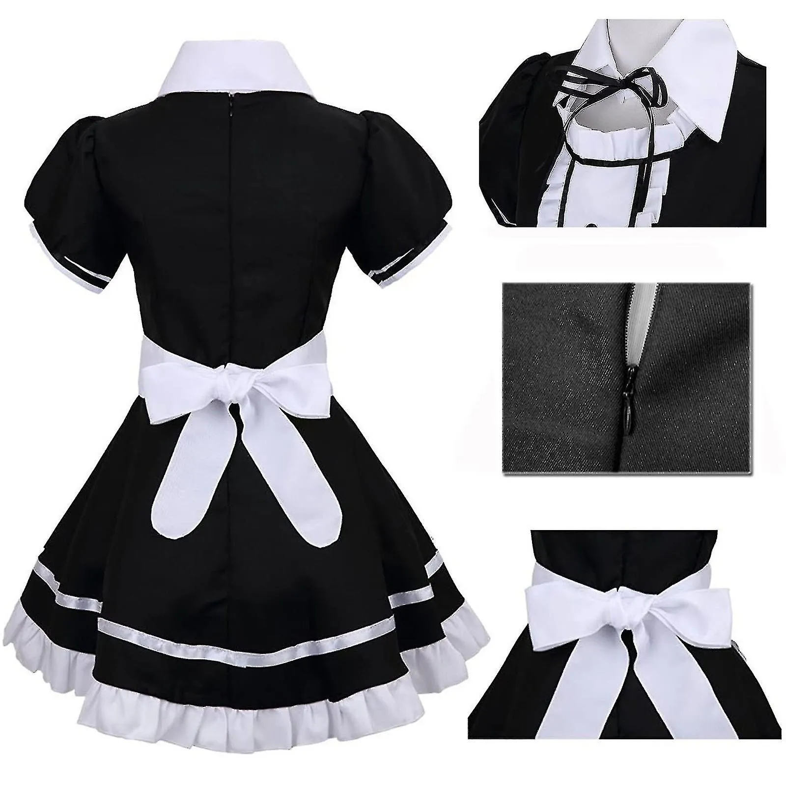 Ta Maid Costumes French Maid Dress Amine Costume Waitress Party Stage Costumes Set_y