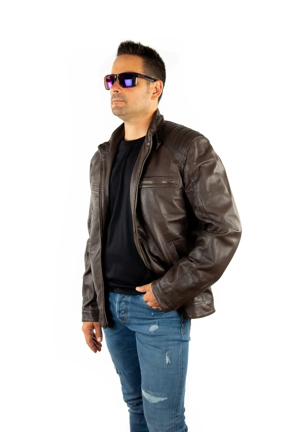 Taillierte Bikerjacke CHICAGO