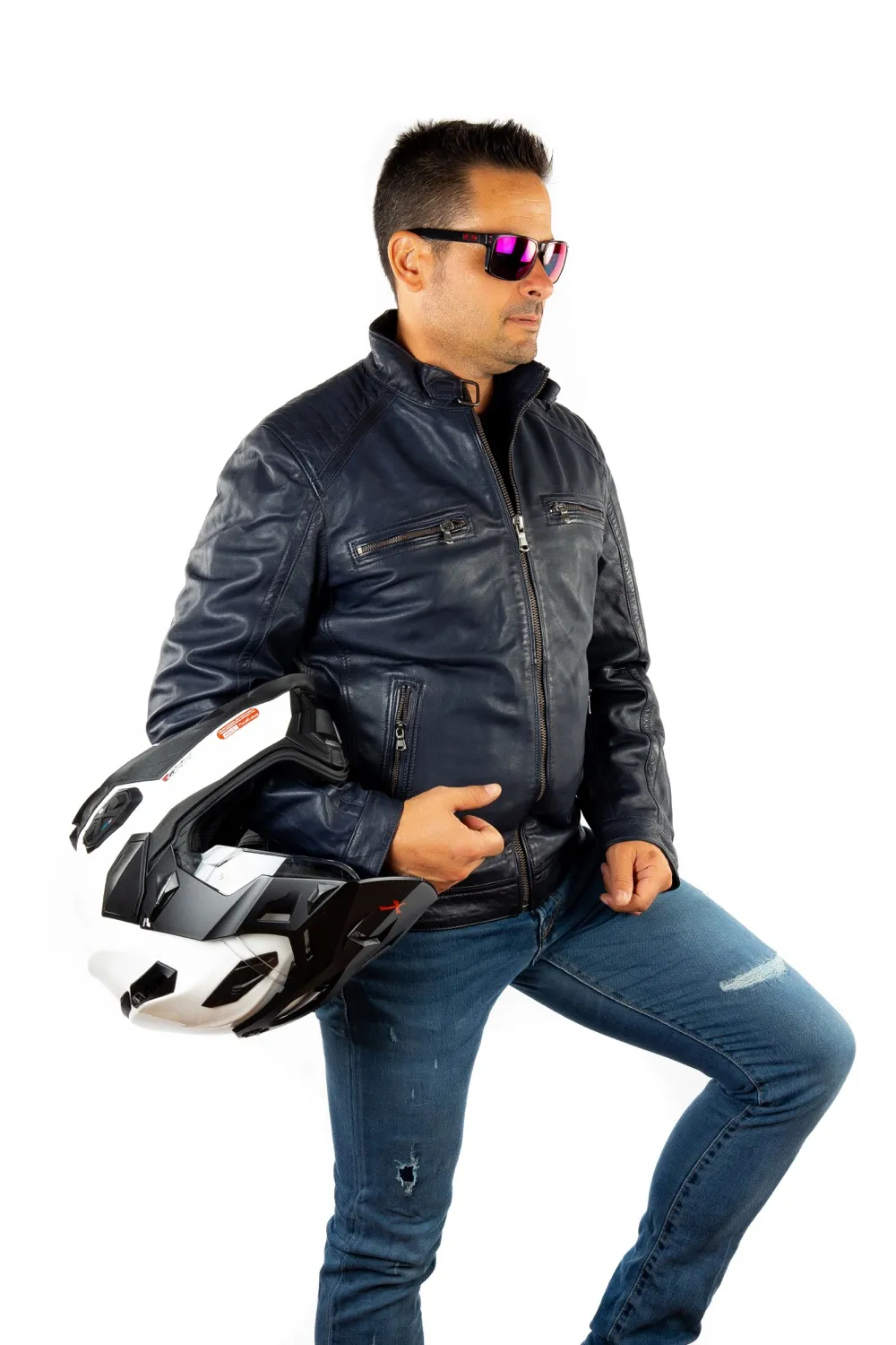 Taillierte Bikerjacke CHICAGO