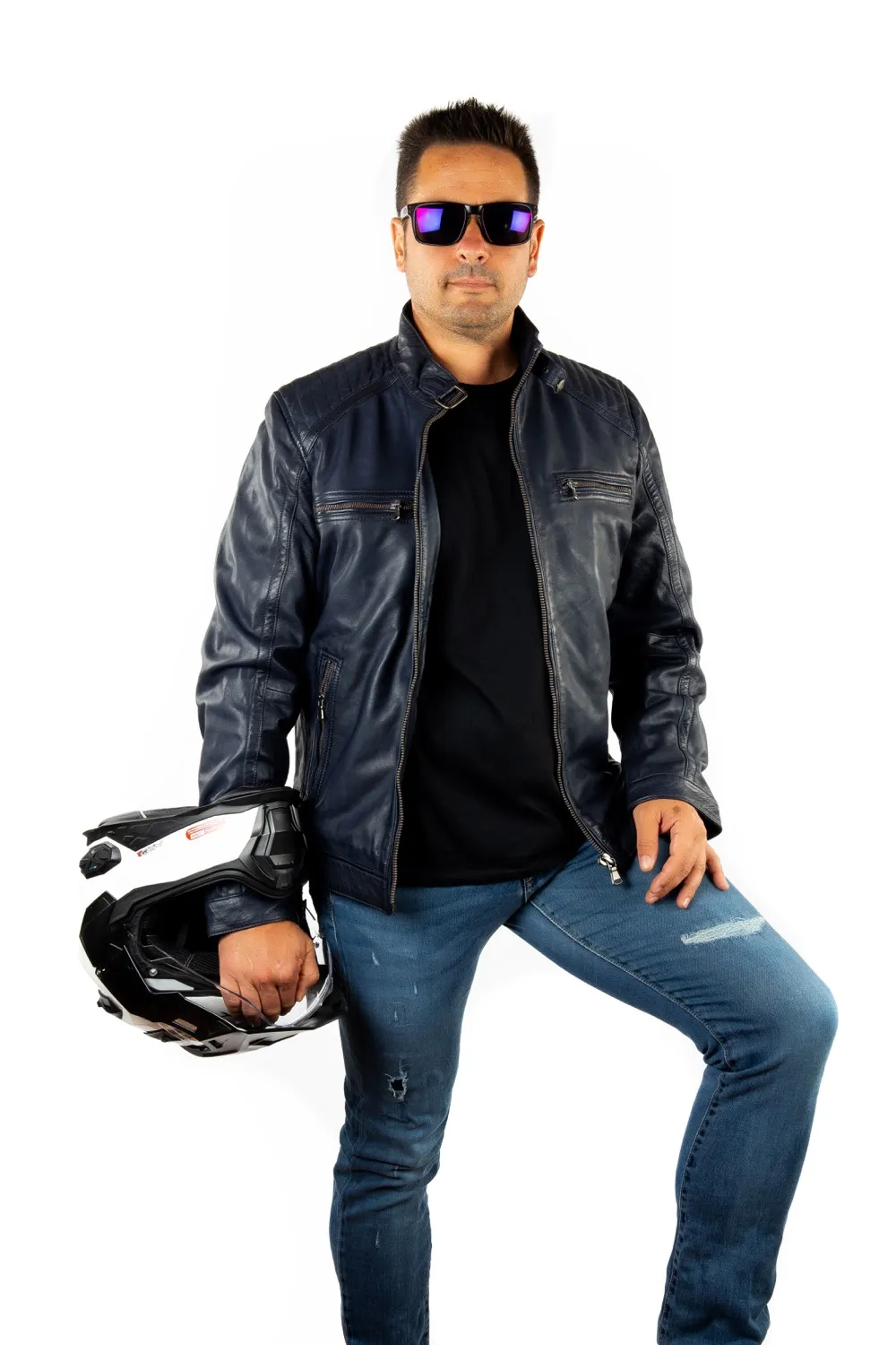 Taillierte Bikerjacke CHICAGO