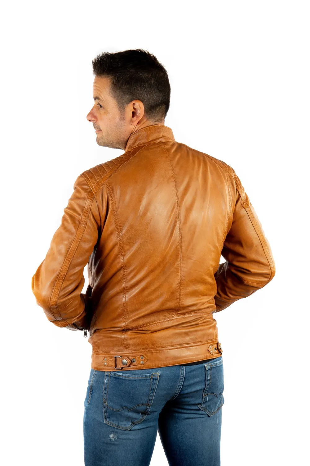 Taillierte Bikerjacke CHICAGO