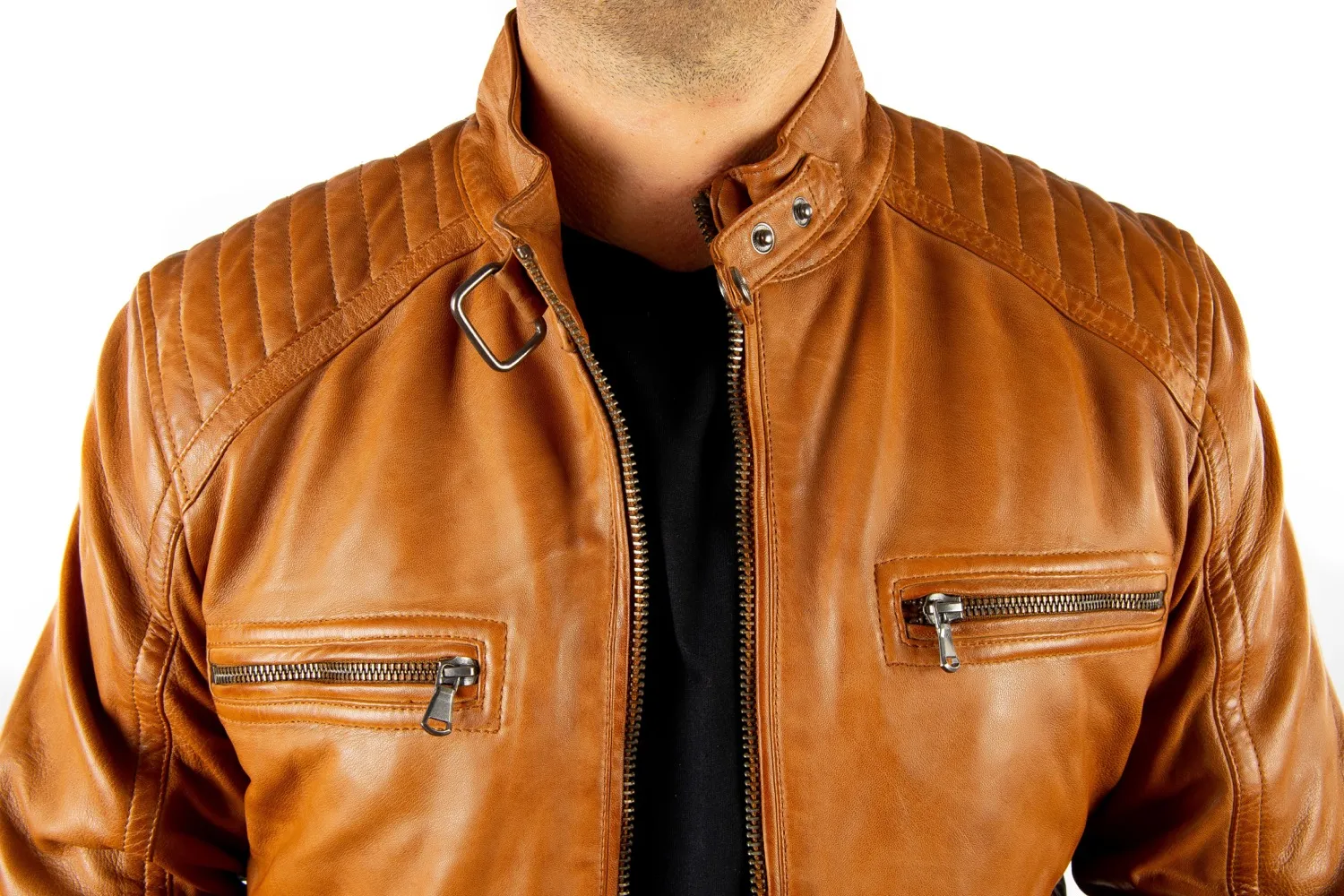 Taillierte Bikerjacke CHICAGO