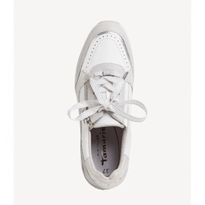 TAMARIS 23720 Azul y camel Deportivo casual cordones mujer