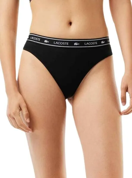 Tanga Lacoste Negro Para Mujer